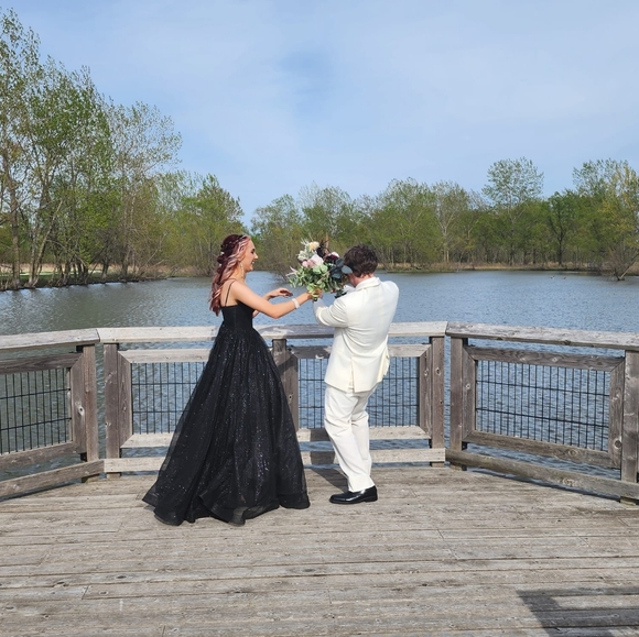 Black Prom Dress Size 0/2 PROMBAY - Picture 4 of 5